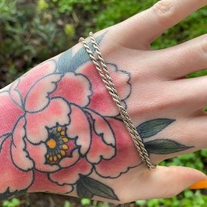 Sterling Silver Vintage Italian Rope Chain 18”